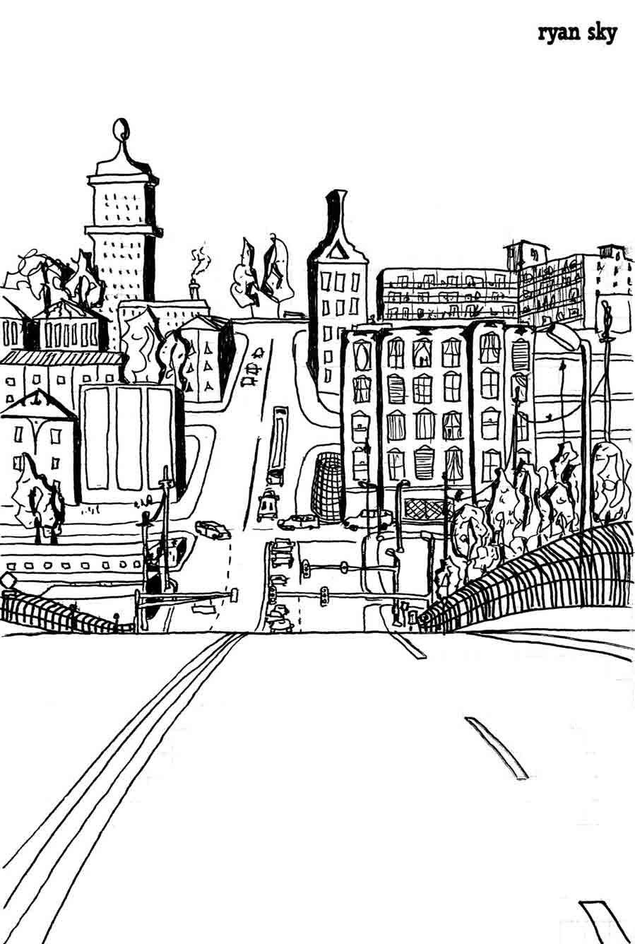 Illustration of Tonelle Avenue